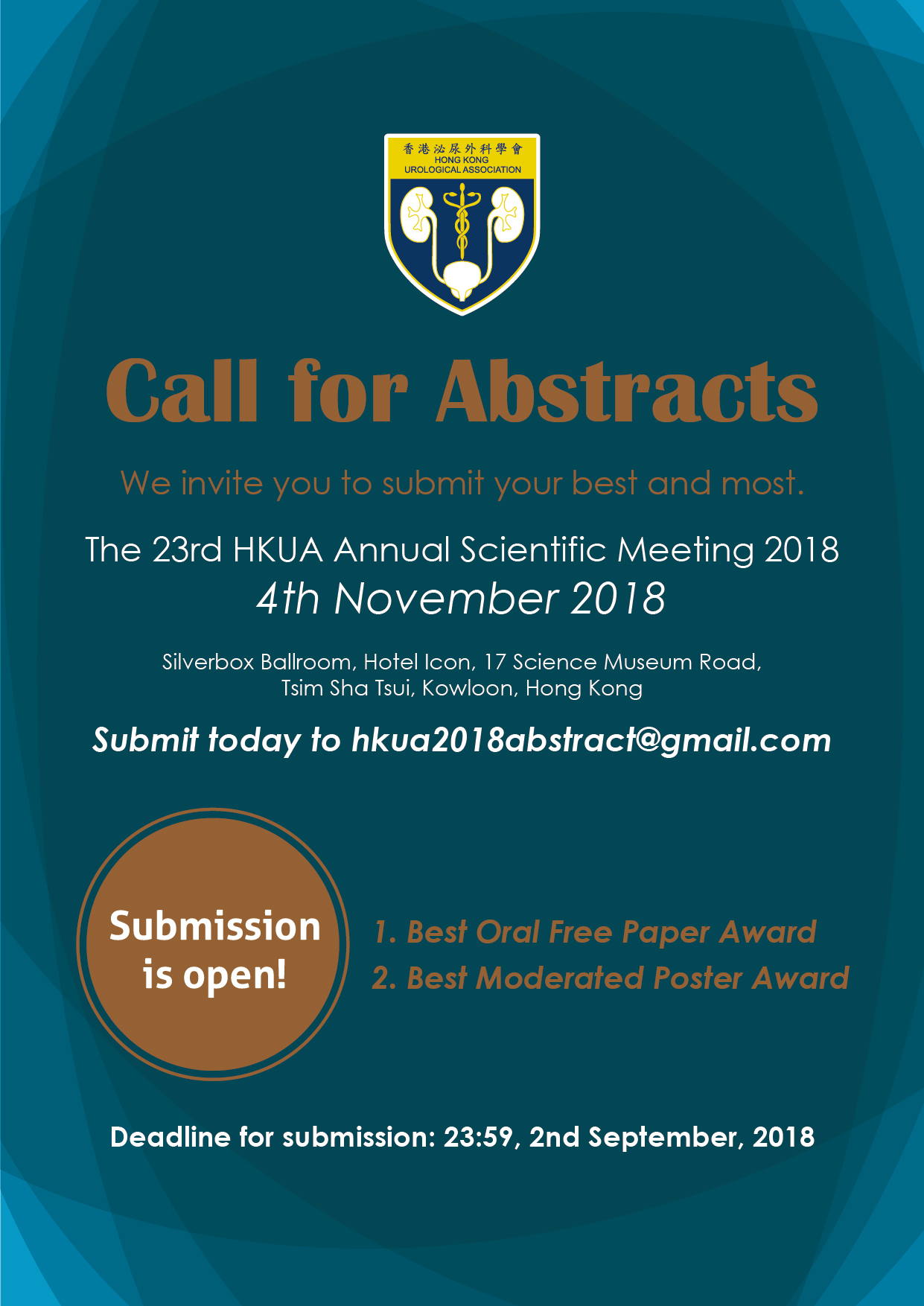 [HKUA] 23rd ASM 2018 Call for Abstracts Submission Deadline